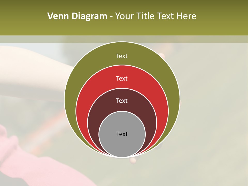 Discus In Hand With Athletic Field In Background PowerPoint Template