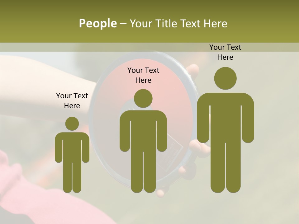 Discus In Hand With Athletic Field In Background PowerPoint Template