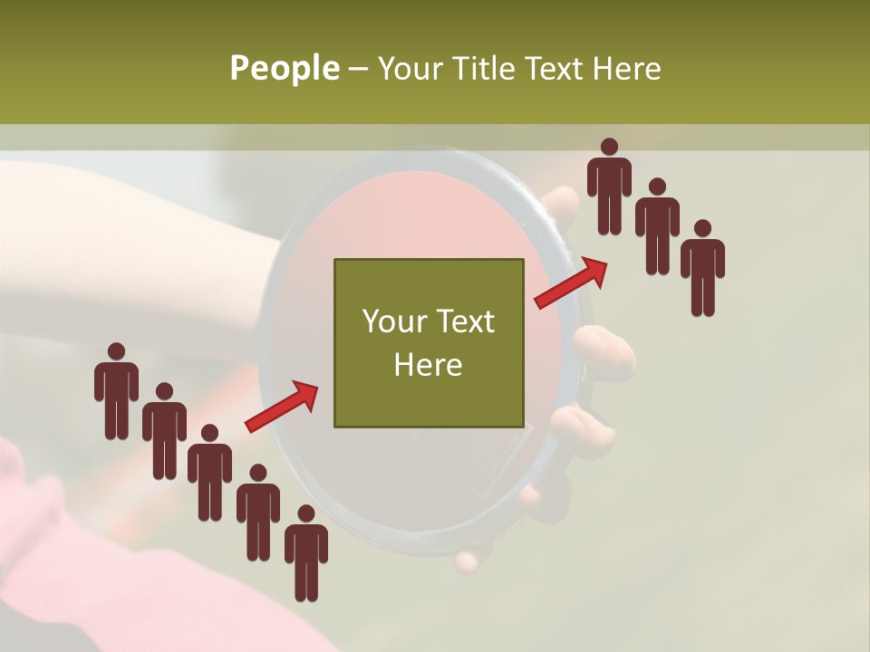 Discus In Hand With Athletic Field In Background PowerPoint Template