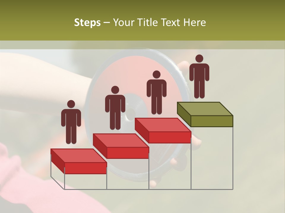 Discus In Hand With Athletic Field In Background PowerPoint Template