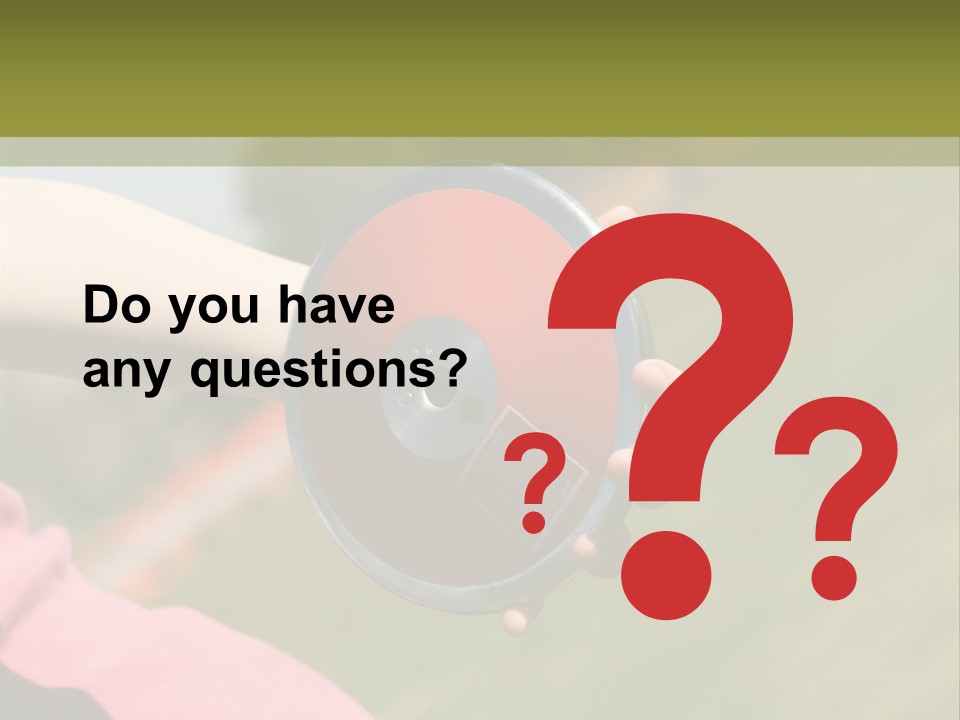 Discus In Hand With Athletic Field In Background PowerPoint Template