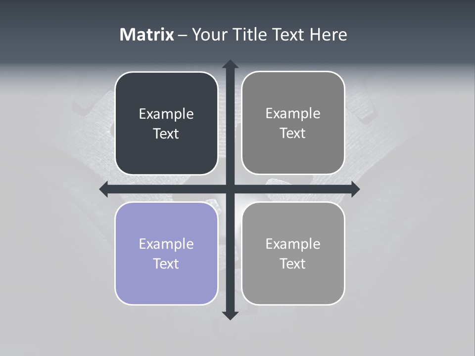Close-Up Of A Set Of Metallic Gears. PowerPoint Template