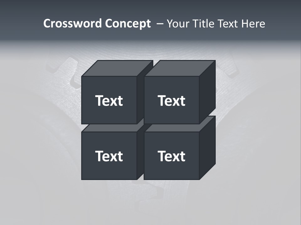 Close-Up Of A Set Of Metallic Gears. PowerPoint Template