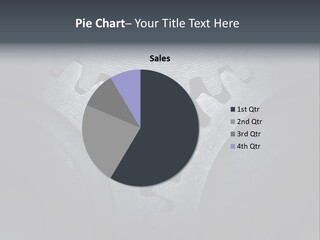 Close-Up Of A Set Of Metallic Gears. PowerPoint Template