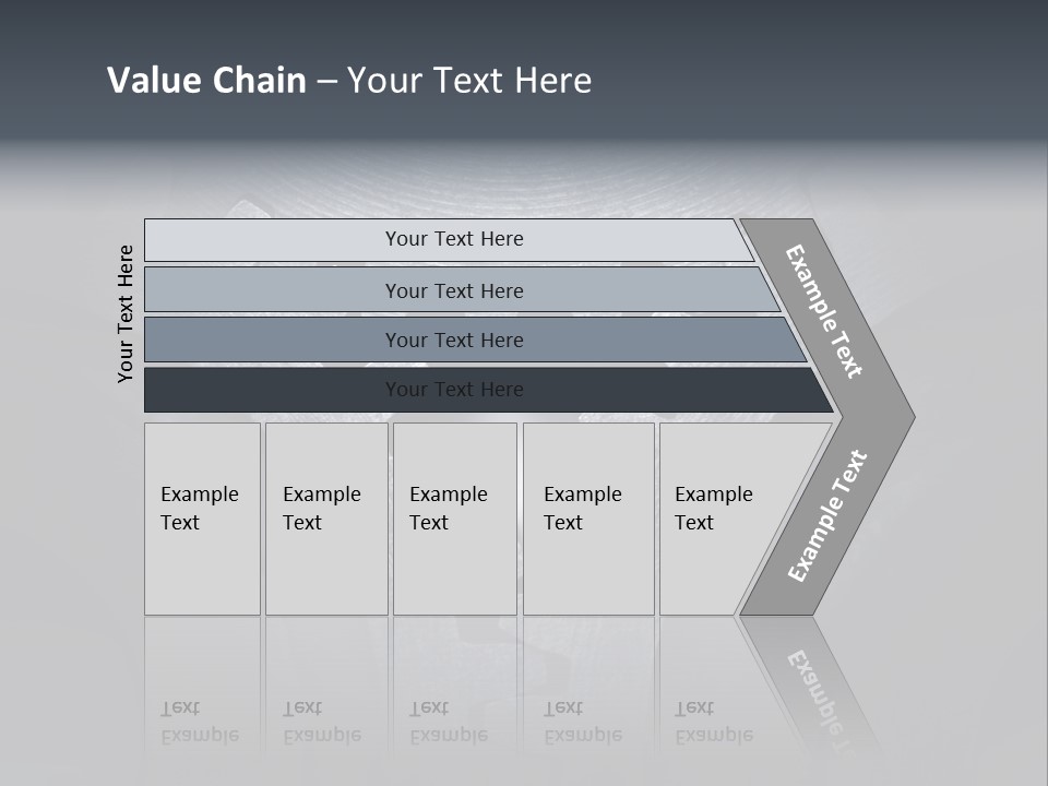 Close-Up Of A Set Of Metallic Gears. PowerPoint Template