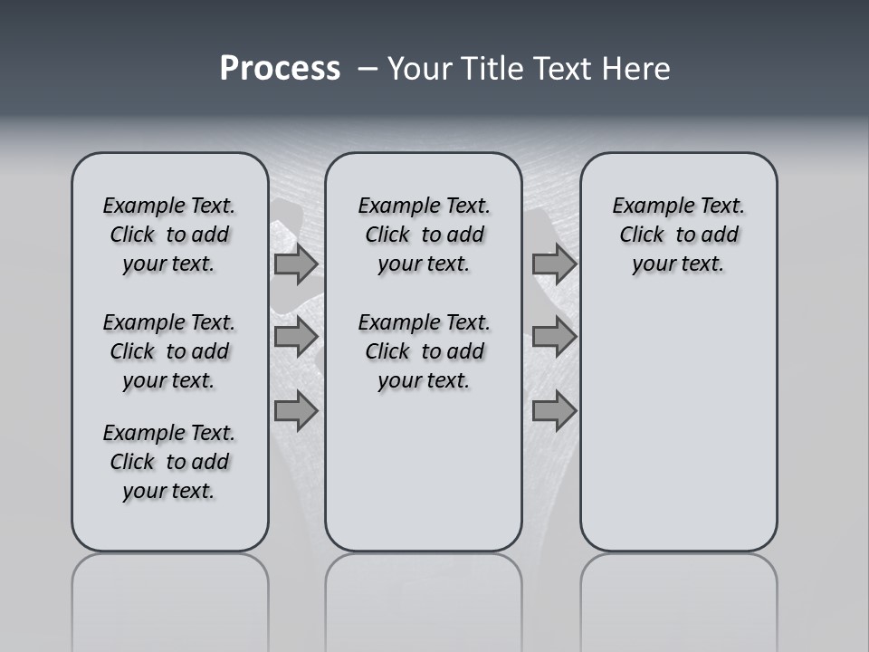 Close-Up Of A Set Of Metallic Gears. PowerPoint Template
