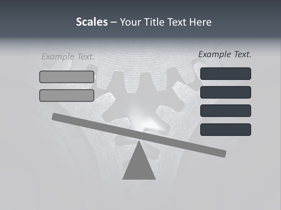 Close-Up Of A Set Of Metallic Gears. PowerPoint Template