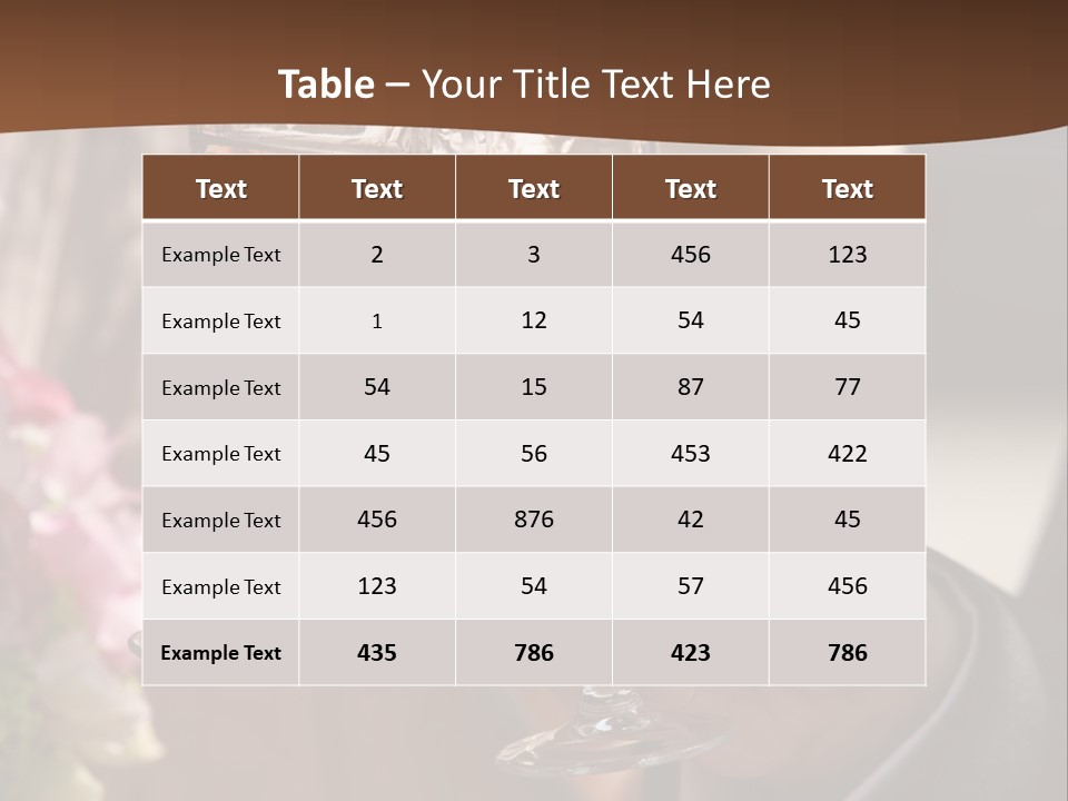 Glasses Of Champagne In A Hand Of The Groom And Bride PowerPoint Template