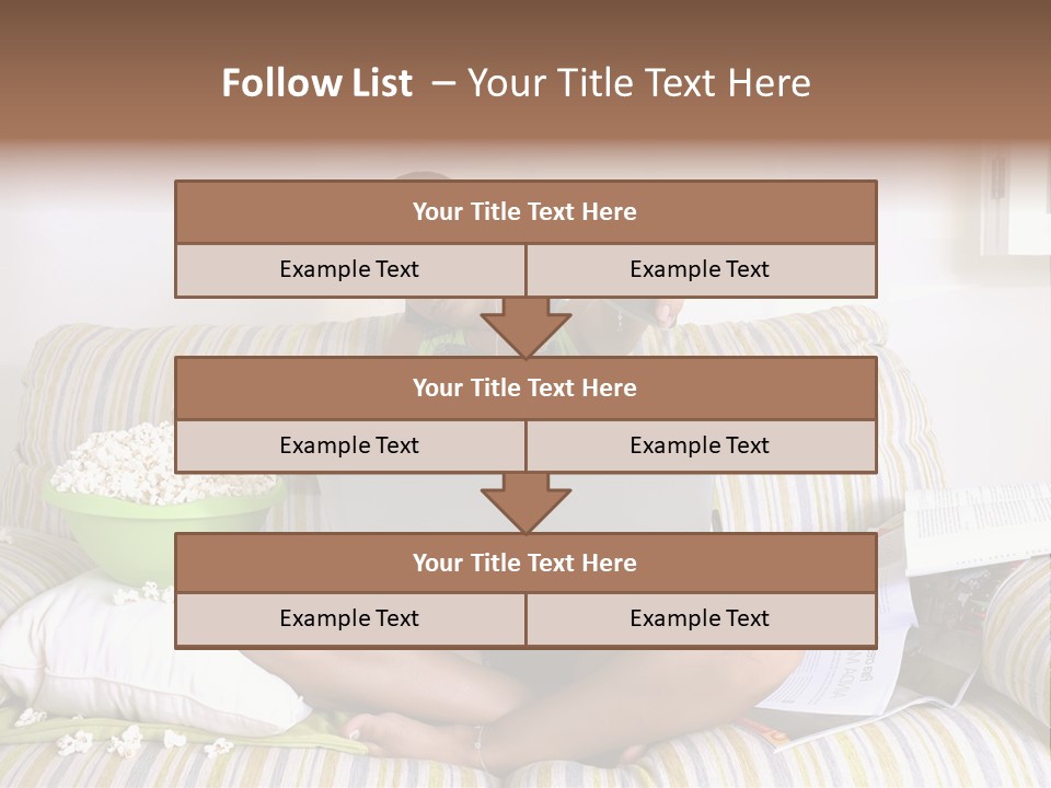 Girl Of Generation Y Doing Many Things At The Same Time (Calling, Watching Tv, Surfing The Web And Eating Popcorn) PowerPoint Template