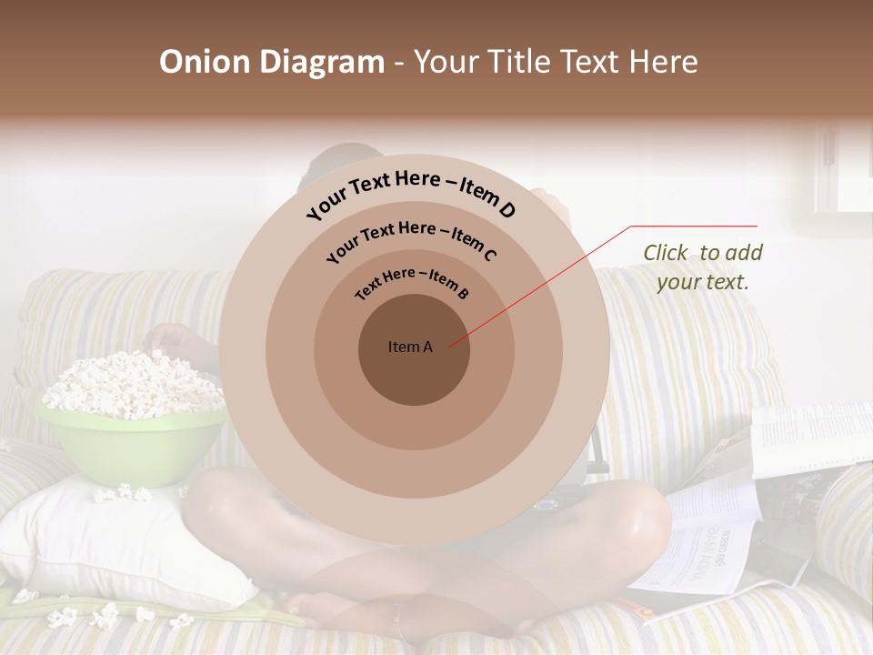 Girl Of Generation Y Doing Many Things At The Same Time (Calling, Watching Tv, Surfing The Web And Eating Popcorn) PowerPoint Template