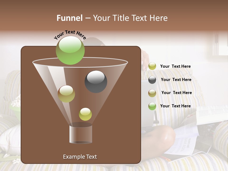 Girl Of Generation Y Doing Many Things At The Same Time (Calling, Watching Tv, Surfing The Web And Eating Popcorn) PowerPoint Template