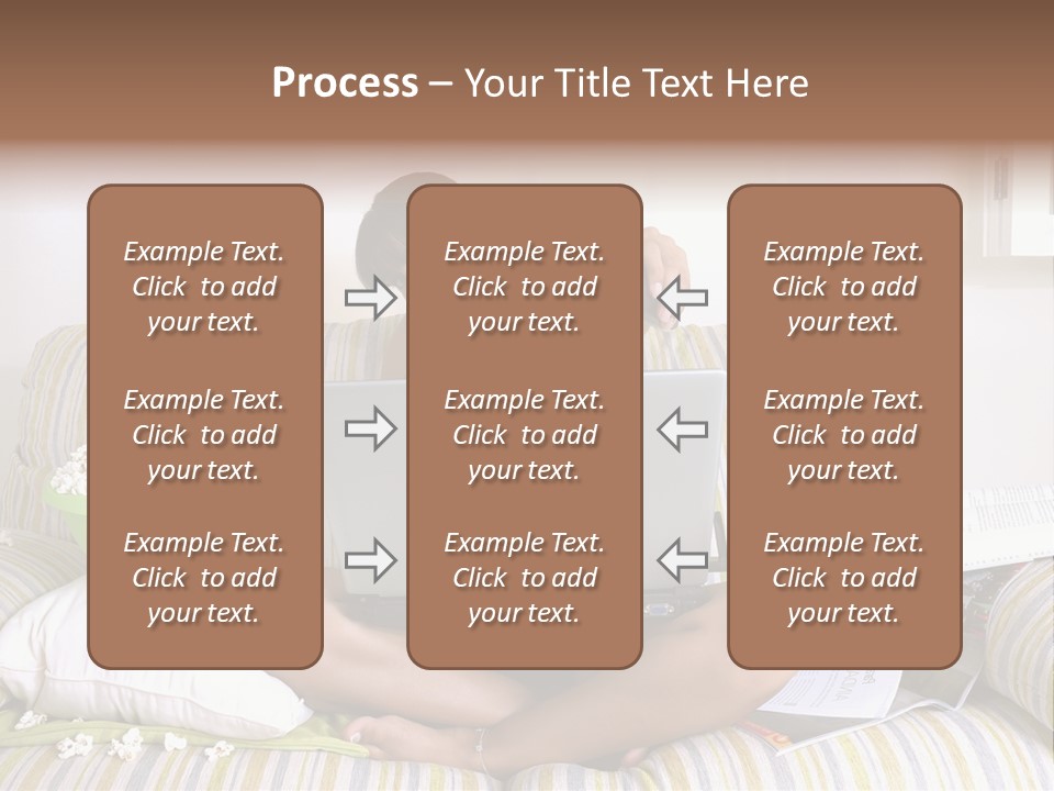 Girl Of Generation Y Doing Many Things At The Same Time (Calling, Watching Tv, Surfing The Web And Eating Popcorn) PowerPoint Template