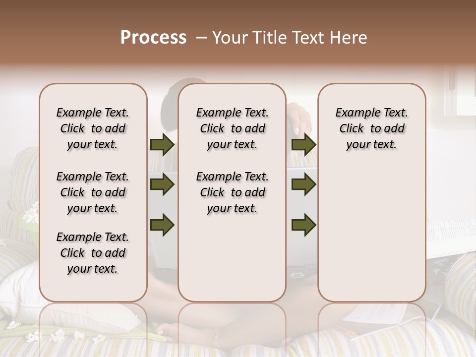 Girl Of Generation Y Doing Many Things At The Same Time (Calling, Watching Tv, Surfing The Web And Eating Popcorn) PowerPoint Template