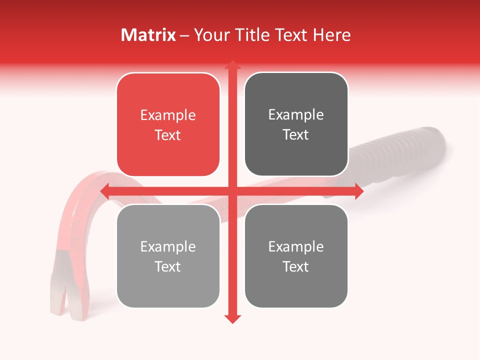 Crowbar On White Background, Focus On Nearest End PowerPoint Template