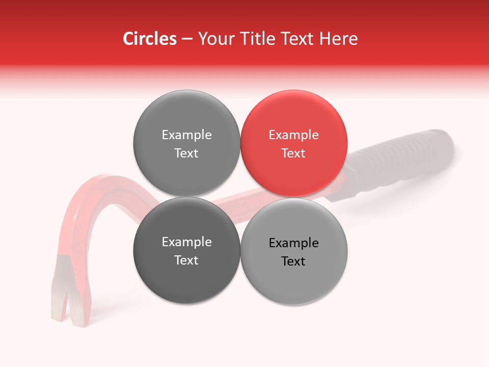 Crowbar On White Background, Focus On Nearest End PowerPoint Template
