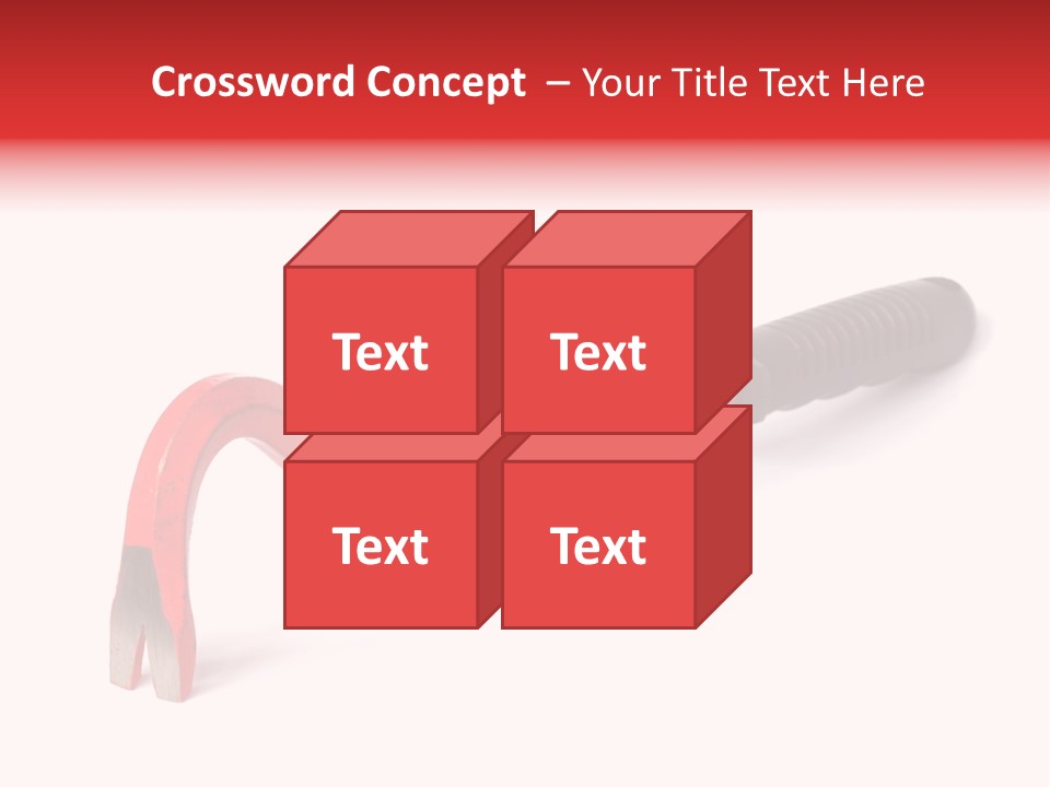 Crowbar On White Background, Focus On Nearest End PowerPoint Template