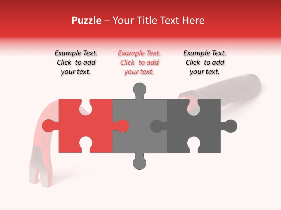 Crowbar On White Background, Focus On Nearest End PowerPoint Template