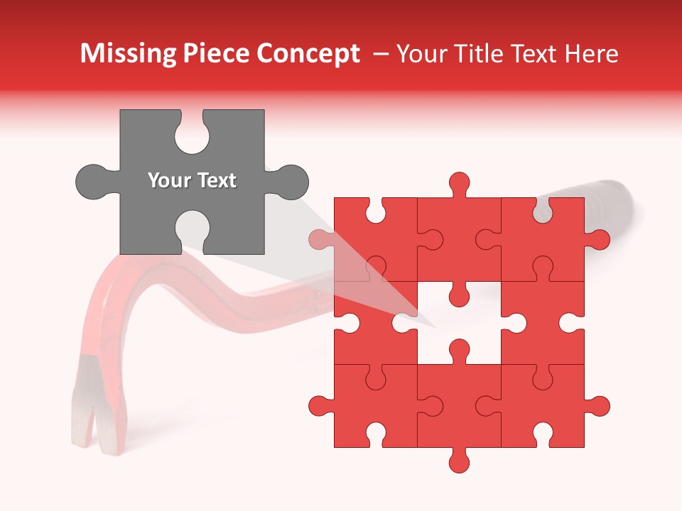 Crowbar On White Background, Focus On Nearest End PowerPoint Template