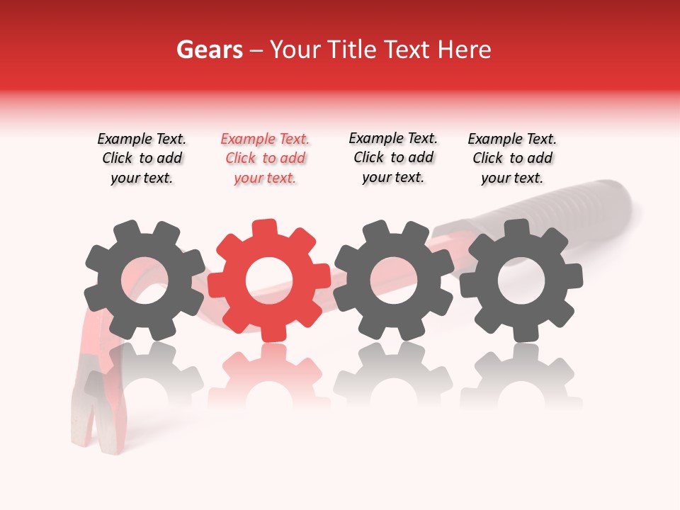 Crowbar On White Background, Focus On Nearest End PowerPoint Template