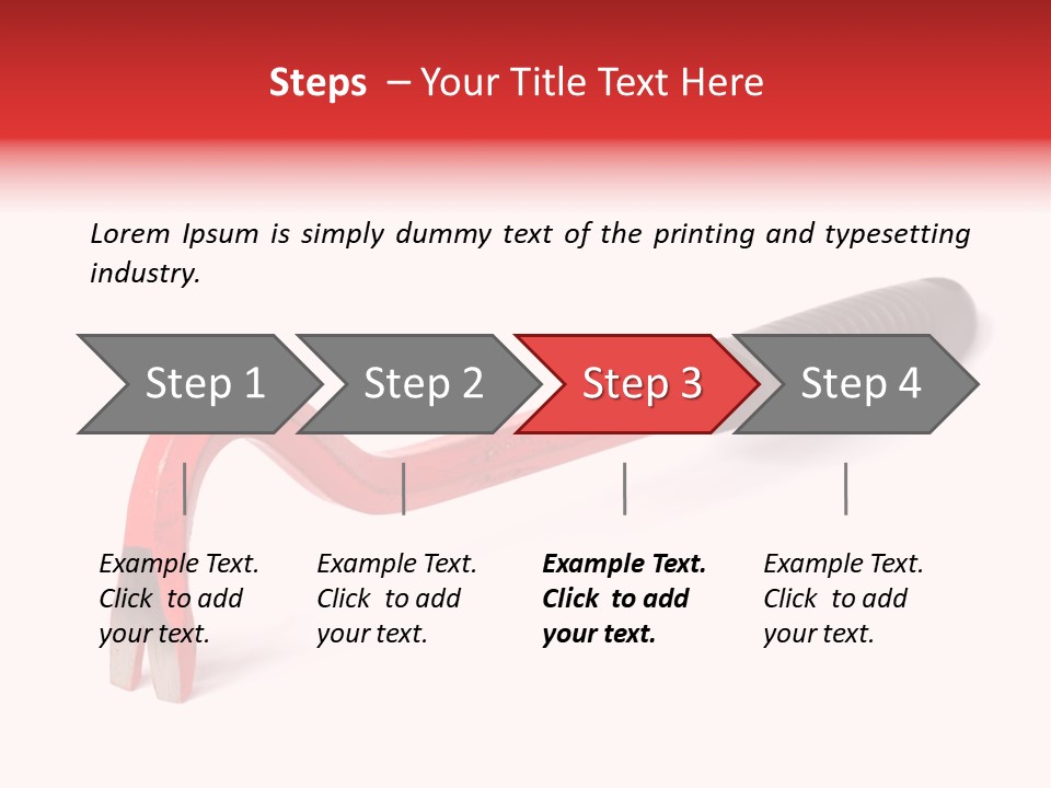 Crowbar On White Background, Focus On Nearest End PowerPoint Template