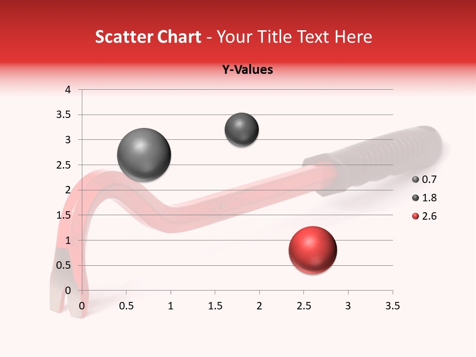Crowbar On White Background, Focus On Nearest End PowerPoint Template