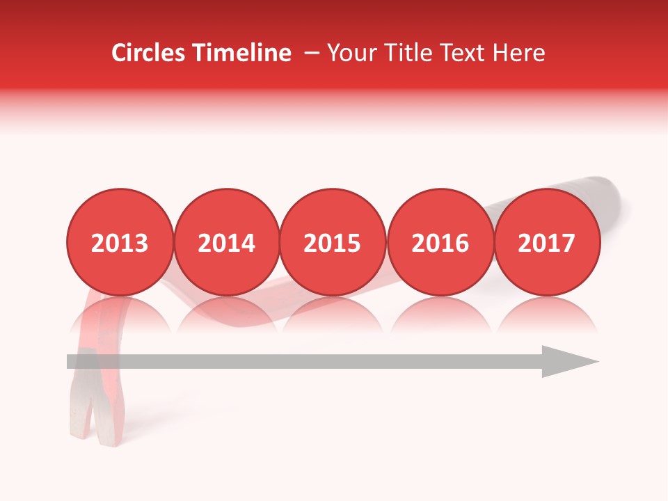 Crowbar On White Background, Focus On Nearest End PowerPoint Template