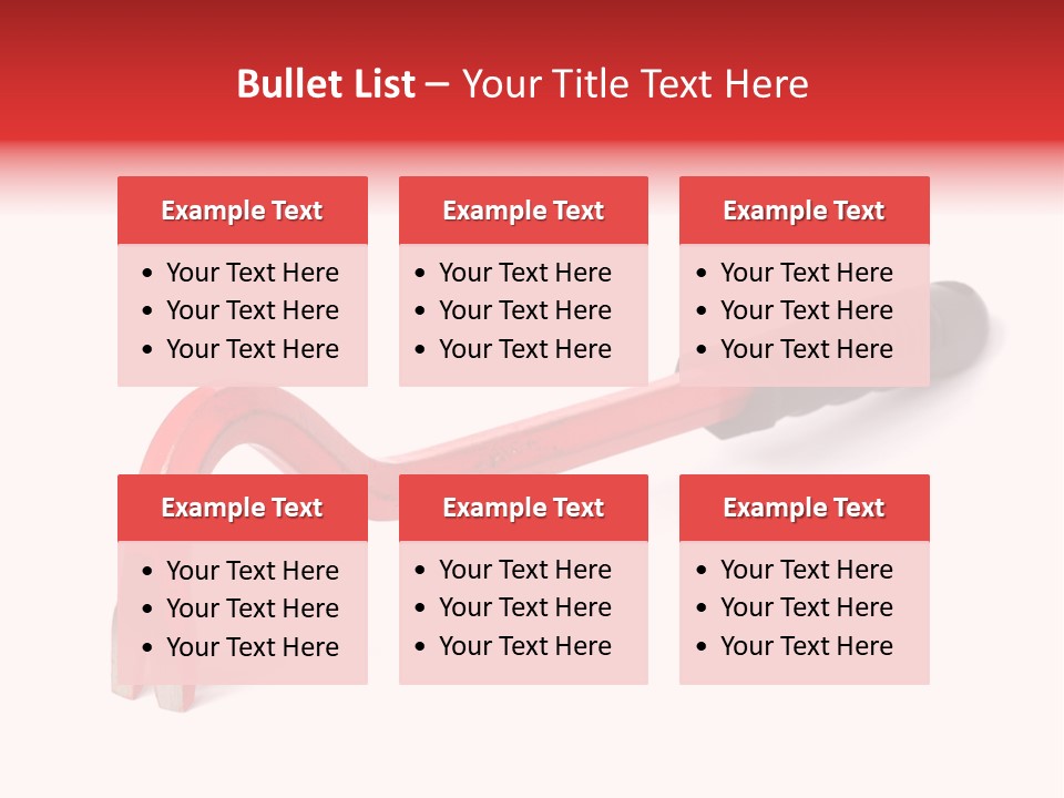 Crowbar On White Background, Focus On Nearest End PowerPoint Template