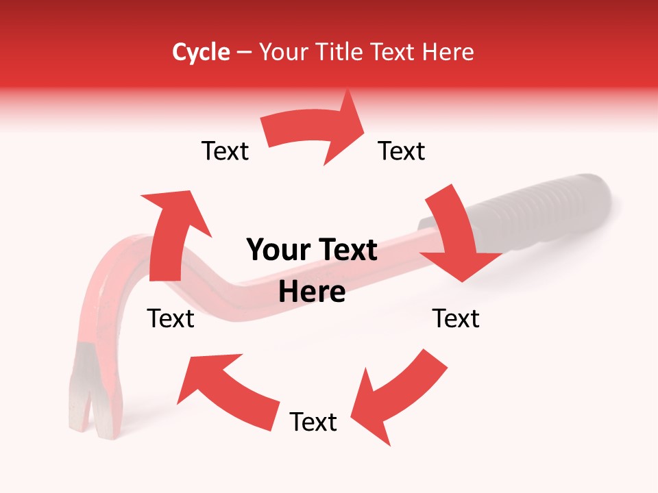 Crowbar On White Background, Focus On Nearest End PowerPoint Template