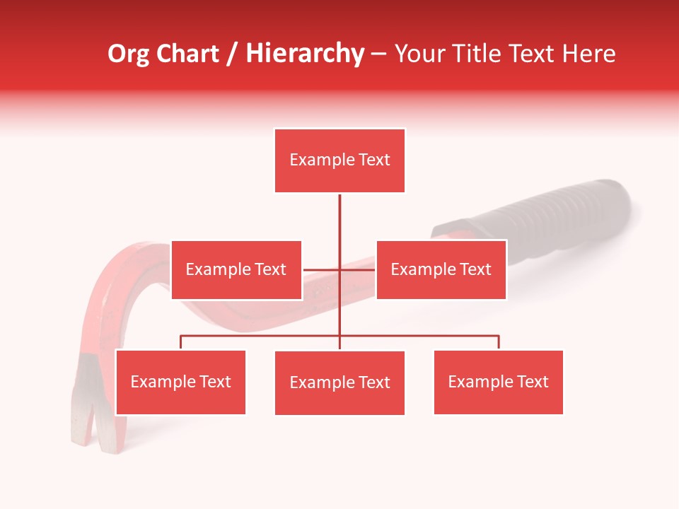 Crowbar On White Background, Focus On Nearest End PowerPoint Template