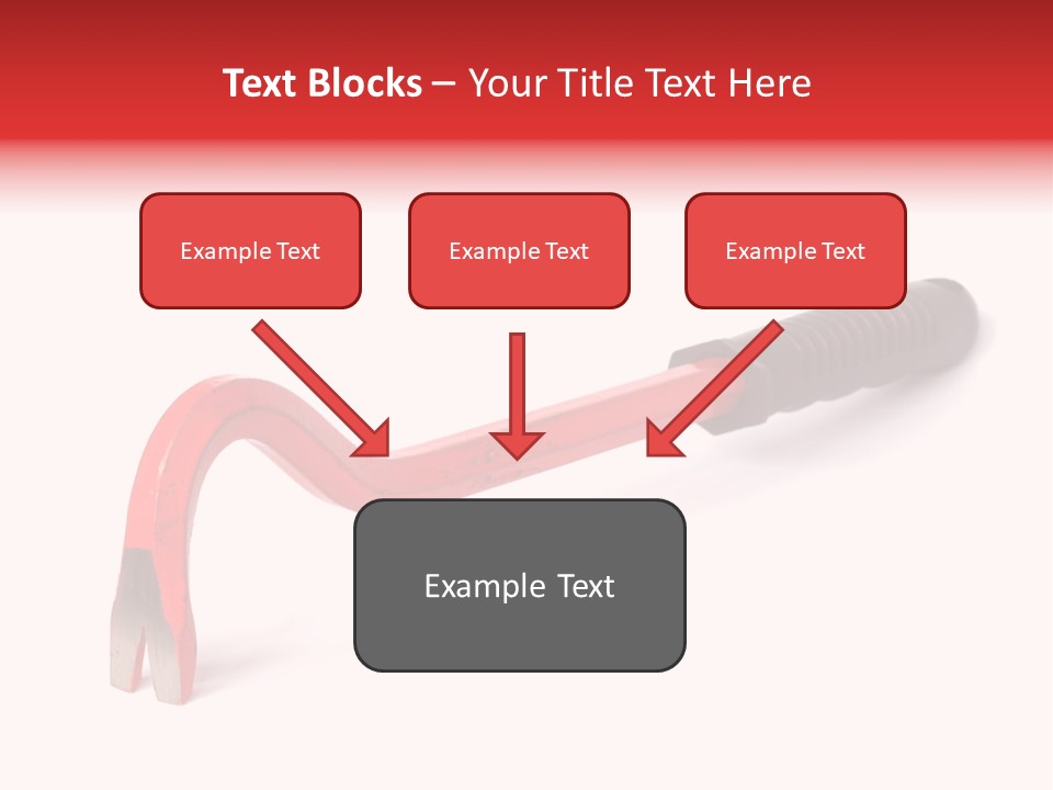 Crowbar On White Background, Focus On Nearest End PowerPoint Template