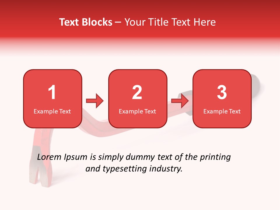 Crowbar On White Background, Focus On Nearest End PowerPoint Template