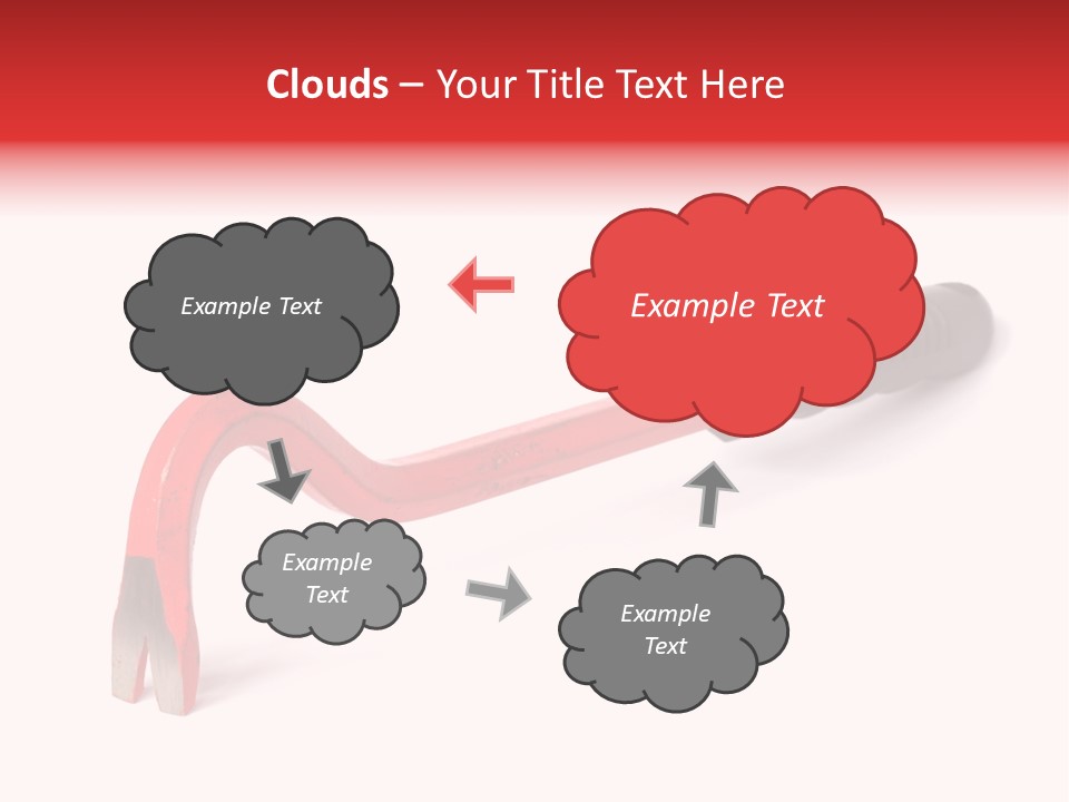 Crowbar On White Background, Focus On Nearest End PowerPoint Template