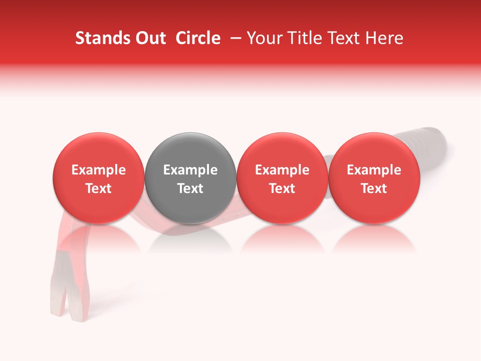 Crowbar On White Background, Focus On Nearest End PowerPoint Template