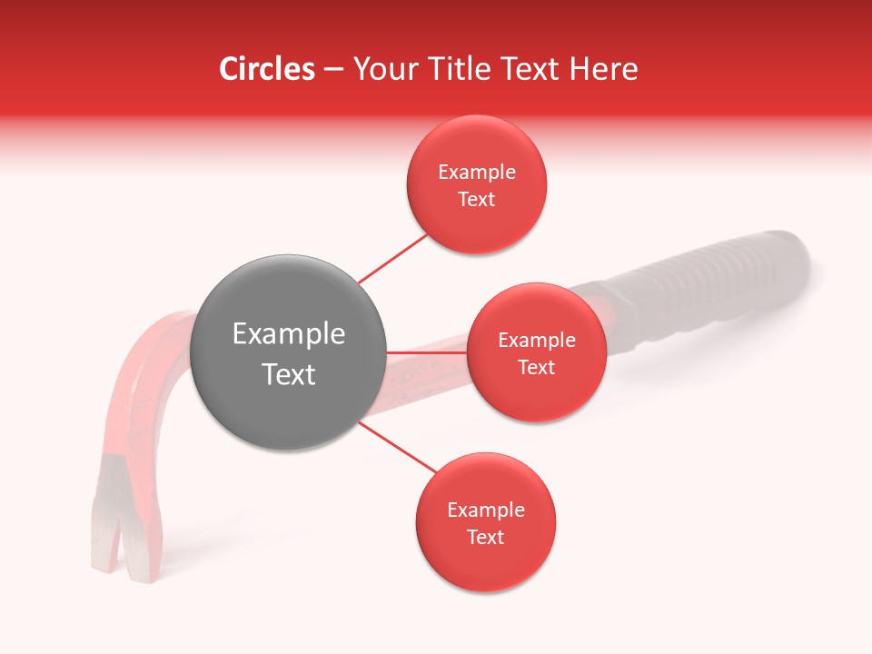 Crowbar On White Background, Focus On Nearest End PowerPoint Template
