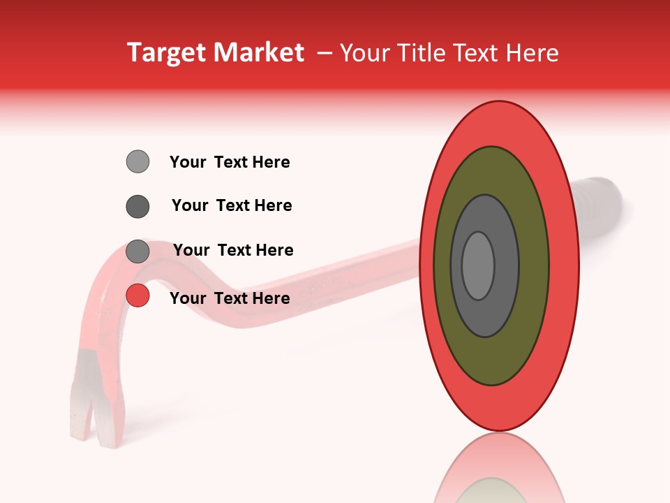 Crowbar On White Background, Focus On Nearest End PowerPoint Template