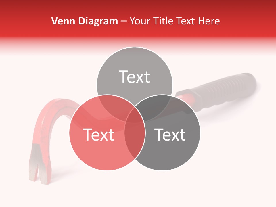 Crowbar On White Background, Focus On Nearest End PowerPoint Template