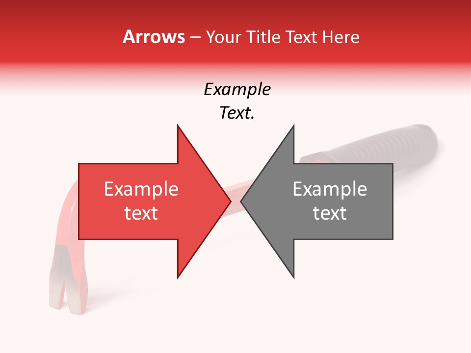 Crowbar On White Background, Focus On Nearest End PowerPoint Template
