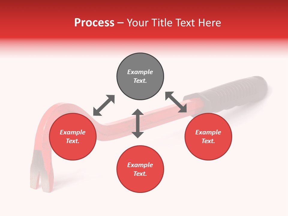 Crowbar On White Background, Focus On Nearest End PowerPoint Template