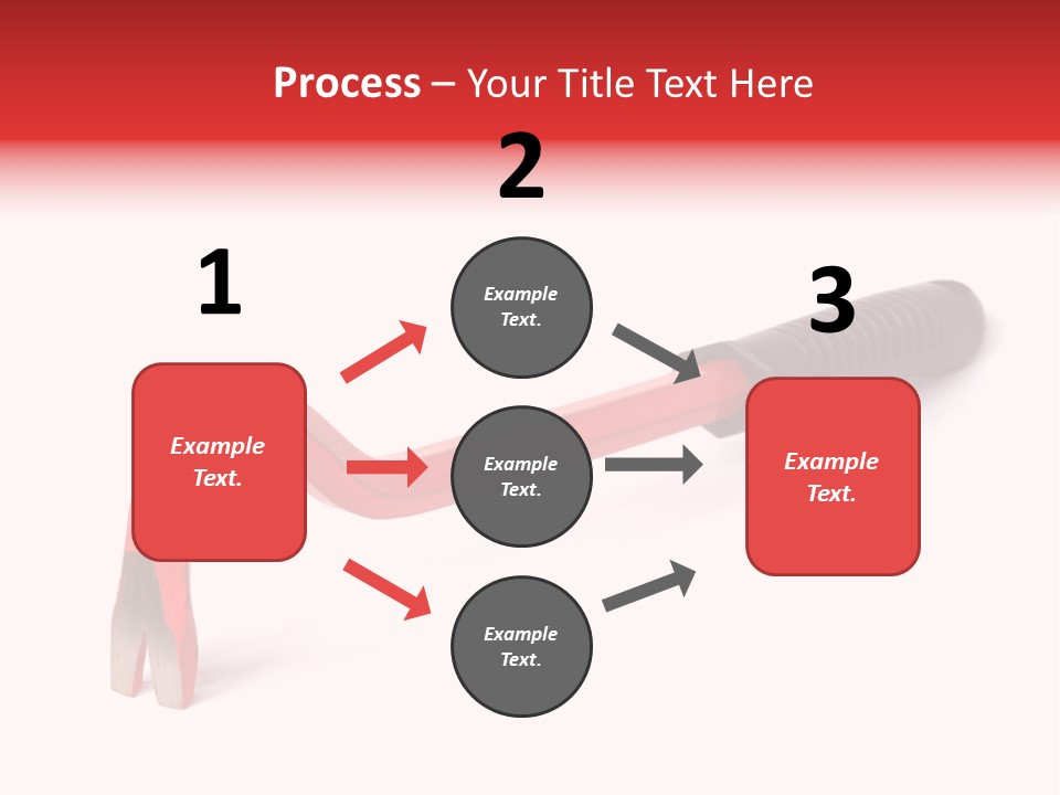 Crowbar On White Background, Focus On Nearest End PowerPoint Template