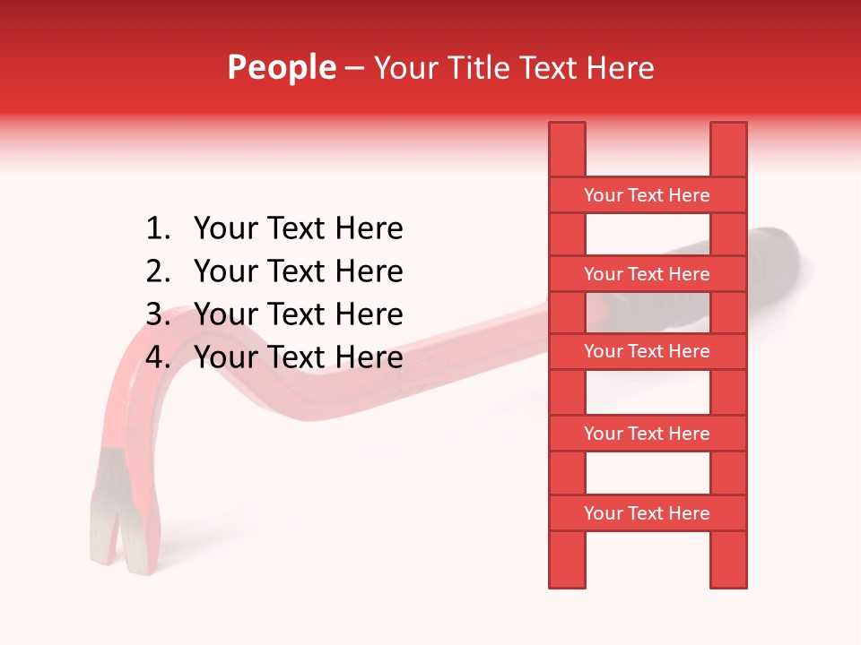 Crowbar On White Background, Focus On Nearest End PowerPoint Template