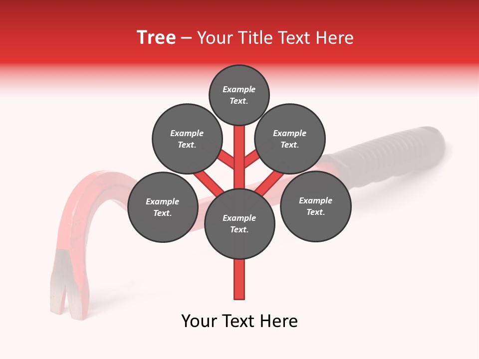 Crowbar On White Background, Focus On Nearest End PowerPoint Template