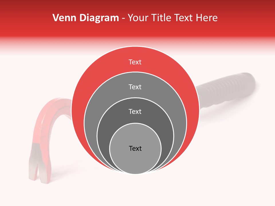Crowbar On White Background, Focus On Nearest End PowerPoint Template