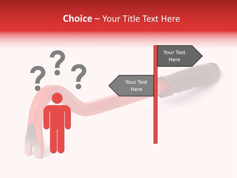 Crowbar On White Background, Focus On Nearest End PowerPoint Template