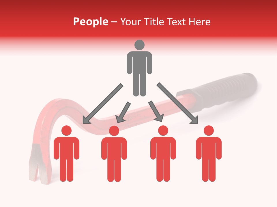 Crowbar On White Background, Focus On Nearest End PowerPoint Template