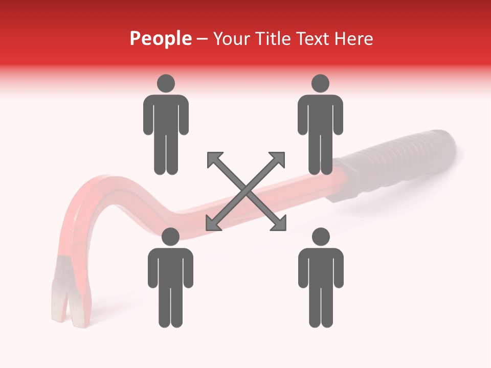 Crowbar On White Background, Focus On Nearest End PowerPoint Template