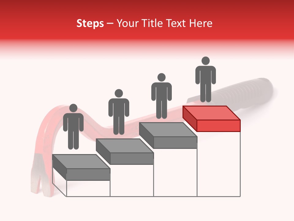 Crowbar On White Background, Focus On Nearest End PowerPoint Template