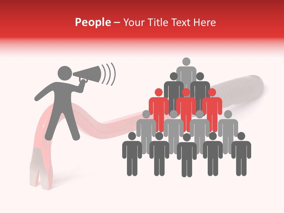 Crowbar On White Background, Focus On Nearest End PowerPoint Template