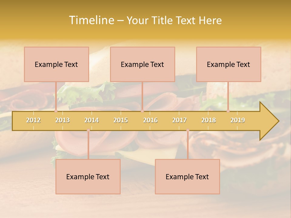 Three Fresh Sandwiches - Turkey Breast, Ham & Swiss And Salami On A Cutting Board. Focus On The Ham Sandwich PowerPoint Template