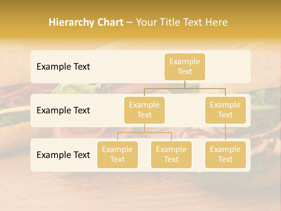 Three Fresh Sandwiches - Turkey Breast, Ham & Swiss And Salami On A Cutting Board. Focus On The Ham Sandwich PowerPoint Template