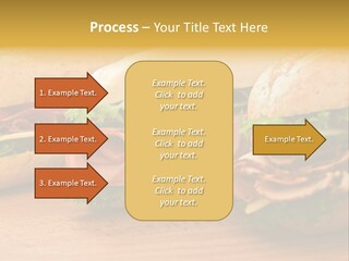 Three Fresh Sandwiches - Turkey Breast, Ham & Swiss And Salami On A Cutting Board. Focus On The Ham Sandwich PowerPoint Template